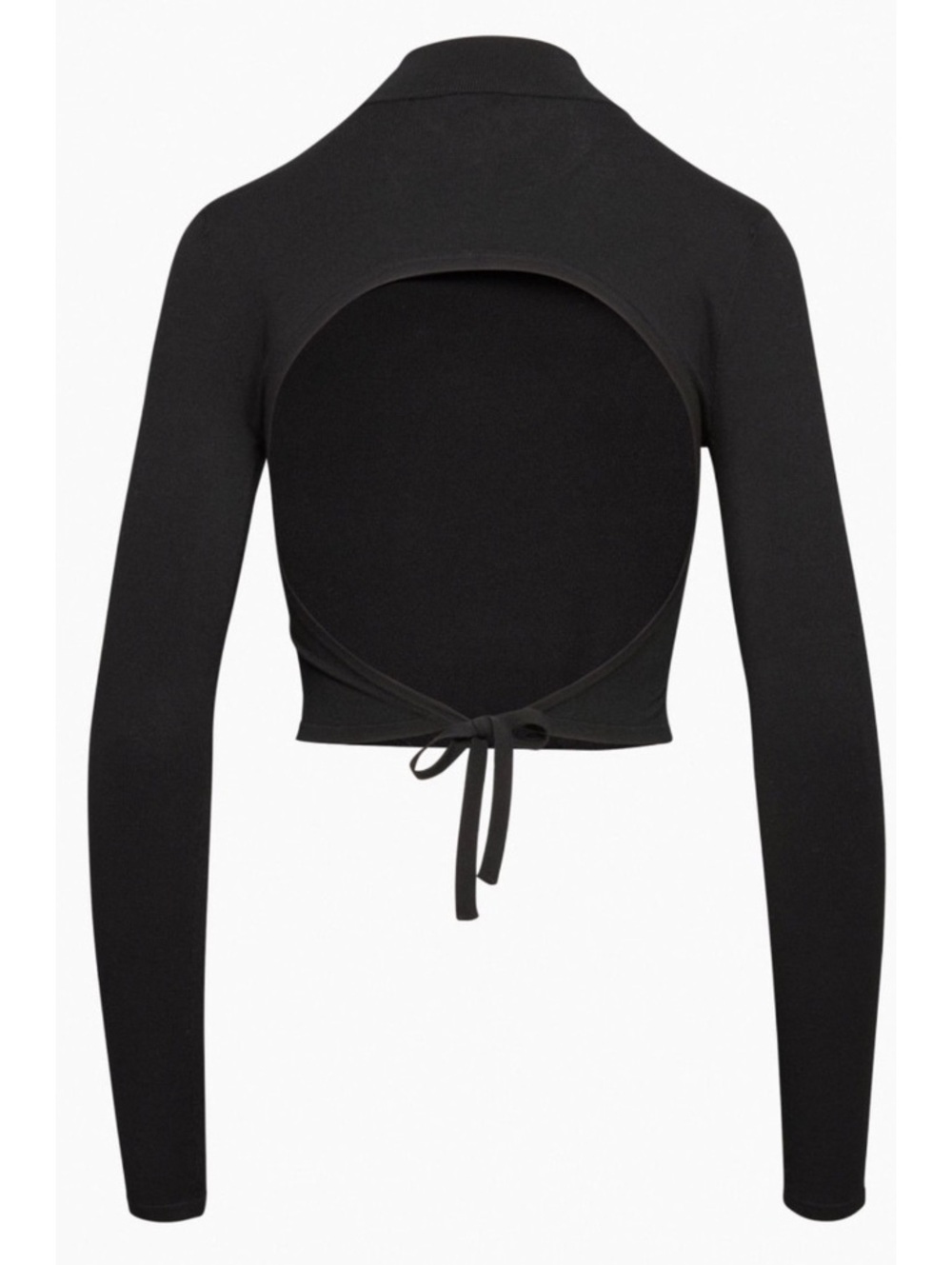 NWT Aritzia Sunday Best Mock Neck Black Tie back Ellen sweater M